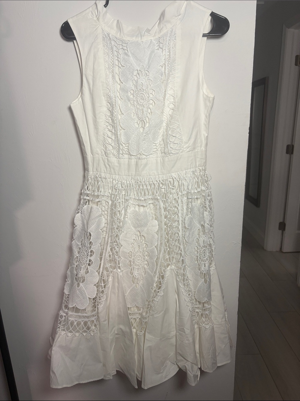 Gracia White Lace knee length dress